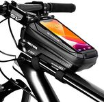 WILD MAN Rainproof Touch Screen Front Frame Bike Bag Top Tube for Mountain Road Bike MTB Cycling(X2,Black)