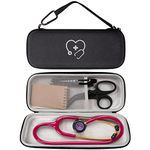 ProCase Stethoscope Case for 3M Littmann Classic III, Lightweight II S.E, MDF Acoustica Stethoscope, Cardiology IV Stethoscope, Hard Travel Carrying Case for Nurse -Black