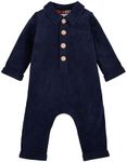 Mud Pie Baby Corduroy Button Bodysuit; 3-6 Months