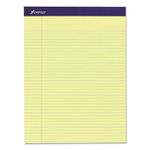 Mead Legal Ruled Pad, 8 1/2 x 11, Canary, 50 Sheets, 4 Pads/Pack