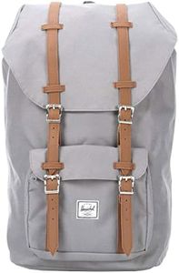 Herschel Little America Laptop Backpack, Grey/Tan Synthetic Leather, Classic 25.0L, Little America Laptop Backpack