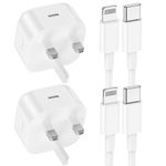 2Pack iPhone Fast Charger, Apple Fast Charging Cable and 20W Plug USB C Charging for iPhone 14/14 Pro/14 Pro Max/13/13 Pro/13 Pro Max/12/11/XR/XS/iPad Pro/Airpods