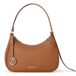 BOSTANTEN Purses for Women Small Cresent Shoulder Bag Leather Hobo Dumplings Designer Handbags with Adjustable Strap, Brown