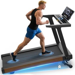 Cowmew Treadmills for Home Foldable, Running Machine with 15% Auto Incline, 20KM/H, 7HP, 180KG Capacity, Folding Treadmill for Heavy People with LED Display, Speed Knob, Fitness Apps, Bluetooth