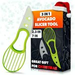 Avocado Peeler 3 In 1 Avocado Slicer Tool - Three in One Avocado Slicer - Green Avocado Cutter and Scooper for Fruits & Vegetable - Peel Avocado Slicer Pitter - Plastic Avocado Knife