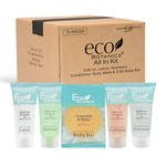 Eco Botanics | 1-Shoppe All-In-Kit | Hotel Size Amenities Set | Hotel/AirBnB/VRBO/Vacation Rental Soap Set | (75 pcs)