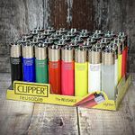 CLIPPER Lighters Multipack - x40 Clipper Lighter Set Large Assorted Colours Refillable Lighters for Men, Women, Candles, BBQ