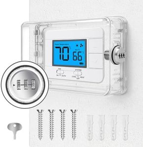 Pihode Thermostat Lock Box with Combination Lock, Universal Keyless Large Space Thermostat Cover, Fits 8.7" × 5.5" or Smaller Thermostats & Sprinkler Controllers, Sprinkler Controller Guard