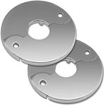 Plumbing Cover Plates, Escutcheon plate, Stainless Split Flange, Hinged Floor and Ceiling Plates for than 21mm Dia Pipe (Fits 1/2 Inch IPS), Chrome Finish, 2 PCS