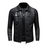 Woameyr Mens Leather Jackets Biker Motorcycle