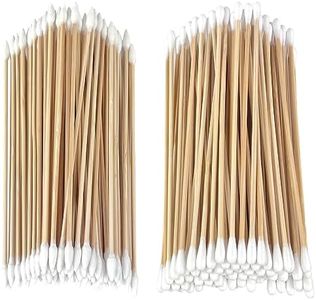 200 Pcs Gun Cleaning Swabs Set, 100 Pcs Double Round Tips + 100 Pcs Double Pointed Tips, Lint-Free, 6 Inch Long Cleaning Swabs Gun Cleaning Supplies