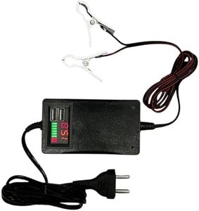 Callsa 12v Display Percentage Battery Charger with USB Port, Fast Battery Charger, Mobile Charger, Bike Charger, UPS Charger, 7 AH Battery Charger (AC Input 220v 50Hz Dc Output 14V 2 Amp)