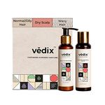 Vedix Ayurvedic Hair Care Combo Pack, Customized Anti Hair Fall Shampoo and Hair Oil for Normal/Oily Hair with Dry Scalp & Wavy Hair - 200 ml
