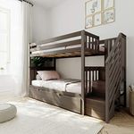 Max & Lily Twin Staircase Trundle, Clay Bunk, Twin/Twin