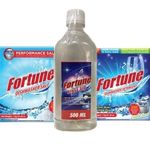 FORTUNE DISHWASHER STARTER COMBO - Dishwasher Detergent 1kg (Pack of 1), Salt 1kg (Pack of 1) & Rinse Aid 500ml (Pack of 1)