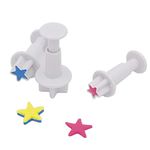 Ubaker Star Fondant Plunger Cutter Set Sugarcraft Cake Cookies Cupcake Decorating Tool DIY Mold, 3-Pack