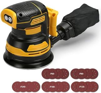 FormiPow Cordless Random Orbital Sander for Dewalt 20V Max Battery, 5" Brushless Orbital Sander with 8000 RPM, Dust Collection, 6 Variable Speeds, Palm Sander for DIY Woodworking Sanding【No Battery 】