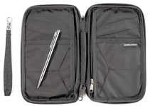 Travel Wallet & Family Passport Holder w/RFID Blocking- Document Organizer Case (Shadow)