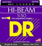 DR Strings Electric Guitar Strings, Hi-Beam, Hex Core 11-50