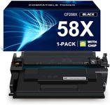 58X Compatible Toner Cartridge Replacement for HP 58X CF258X with Chip High Yield Work with HP Pro MFP M428dw M428fdn M428fdw M404n M404dn M304 Enterprise M406 MFP M430 1-Pack Show Ink Level