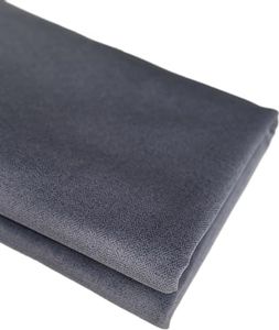 TinaKim Velvet Upholstery Fabric, Soft and Durable, Cat Scratch Proof, Suitable for Sofa, Chair, Car Seat, Home Décor, 2 Yards, Grey Blue