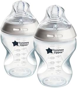 Tommee Tippee-Babyflaschen, Natural Start Anti-Kolik-Flasche, 260ml, brustähnlicher Sauger, Anti-Kolikventil, selbst steril., Zubehör, 2er-Pack