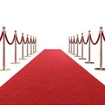 HOMBYS Extra Thick Red Carpet Runner for Events, Not Slip Red Aisle Runway Rug for Party Wedding & Special Events Decorations (Red, 3x10 ft)