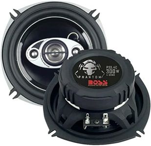 2 Altavoces Compatible con Boss Audio Systems P55.4C Sistema de 4 vías 13 cm 5,25" 150 vatios rms 300 vatios MAX sensibilidad 93 db 4 ohmios, por par