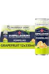 San Pellegrino Italian Sparkling Drinks Tastefully Light Sparkling Grapefruit Canned Soft Drink 12 x 330ml | 70 kCals per Can