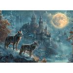 Jigsaw Puzzles for Adult Wolf 100 Piece Large Jigsaw Puzzles Gifts for Children Boys Girls