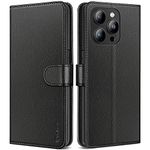 Vakoo Case for iPhone 14 Pro (6.1 inch), Premium Leather Flip Wallet Case [Card Slots] [Stand Function] [Magnetic Closure] Protective Phone Cover for iPhone 14 Pro, Black