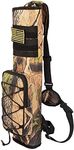 RZAHUAHU Archery Quiver for Arrows Multi-Function Back with Molle System Tactical Arrow Holder Archery Bag Accessories and Pockets for Hunting Shooting Target Practice