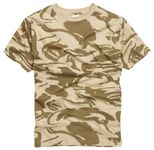 100% Cotton Military Style T-Shirt - British Desert Camouflage (3XL)