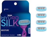 Schick Hydro Silk Moisture Razor Blade Refills, 4 Count | 5-Blade Moisturizing Razors for Women | Womens Moisturizing Razor Refills