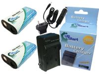 2X Pack - Kodak Z8612 Battery + Charger with Car & EU Adapters - Replacement for Kodak KLIC-8000 Digital Camera Battery and Charger (2000mAh, 3.7V, Lithium-Ion)