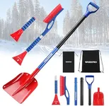 WORKPRO 3-Piece Snow Removal Kit, 47" Detachable Snow Shovel, 27" 2-in-1 Ice Scraper & Snow Brush Tool, Separate Snow Scraper for Car, Truck, Driveway, and Winter Conditions, Storage Bag Included