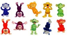 100 Funny Monkeys ~ Tiny Plastic Monkey Figures Bulk Bag 100 Party Favors