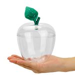 HANZE Large Clear Apple Container, Christmas Decorations Apple Shaped Candy Toy Gift Filling Containers Jar, Teacher Appreciation Gift, Wedding Party Ornaments Supplies Favors