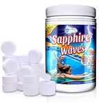 Sapphire Waves 5 in 1 Multifunction Chlorine Tablets for Hot Tubs, Spa, Swimming Pools. 1Kg Tub 50 x 20g 1" Spas Paddling Pool Hot Tub Chlorine Tablets for use in Chemicals Floating Dispenser.