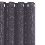 Deconovo Blackout Curtains, Eyelet Curtains, Functional Diamond Foil Printed Thermal Insulated Curtains for Living Room, 46 x 54 Inch(Width x Length), Dark Grey, One Pair