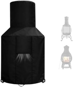 Patio Chiminea Cover - Durable, Weather-Proof Chiminea Fire Pit Cover, Heavy Duty 420D Oxford Water-Resistant chiminea outdoor fireplace Covers (48X25X13 inch)