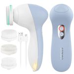 COSLUS Facial Spin Brush Face Cleansing: 3 in 1 Rechargeable Electric Exfoliator Device 2 Rotating, 3 Speed Waterproof Deep Clean Face Scrubbing Skin Care for Women Girls Men Teenage Gifts Set