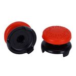 ASHATA 2Pcs Thumbstick for, 3D Texture Thumb Grip Stick Joystick Thumbstick for PlayStation 5 Controller Red