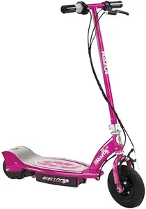 Razor E100 Electric Scooter for Kids Ages 8+ - 8" Pneumatic Front Tire, Hand-Operated Front Brake, Up to 10 mph and 40 min of Ride Time, for Riders up to 120 lbs