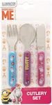 Despicable Me 1425 1534 3 Piece Metal Cutlery Set, Stainless Steel