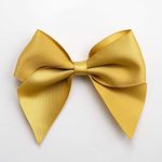 Italian Options Large Satin Ribbon Bows Self Adhesive 6-Piece Pack, 10 cm Bow Width, Gold