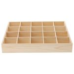 Wooden House Sock Drawer Organizer Divider Underwear Storage Box 20 Compartments Stackable Closet Cabinet for Storing Socks Handkerchiefs Ties Belts Sock Drawer Organiser