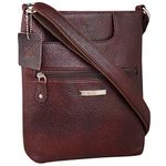 mtuggar Real Leather Sling Bag Unisex. Brown (SLB-8002-BRN) (Black) (Brown)