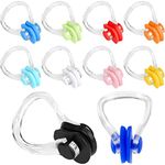 10 Pieces Swimming Nose Clip Soft Silicone Nose Clip Swim Nose Plug Swim Training Nose Clip for Kids and Adults