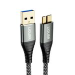 Micro B 3.0 cable [0.5 m], USB 3.0 type A to Micro B plug sync cable 5 Gbit/s, quick cable for external hard drive WD, Toshiba Canvio, Seagate, Samsung Galaxy S5